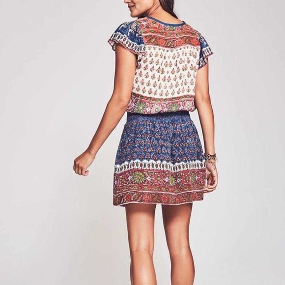 Boho Western Faherty Bemini Smocked Dress EUC Size S - Picture 2 of 13